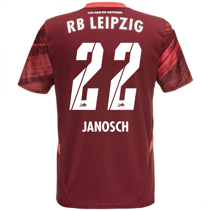 Uomo Maglia Luca Janosch #22 Borgogna Kit Gara Away 2024/25 Maglietta