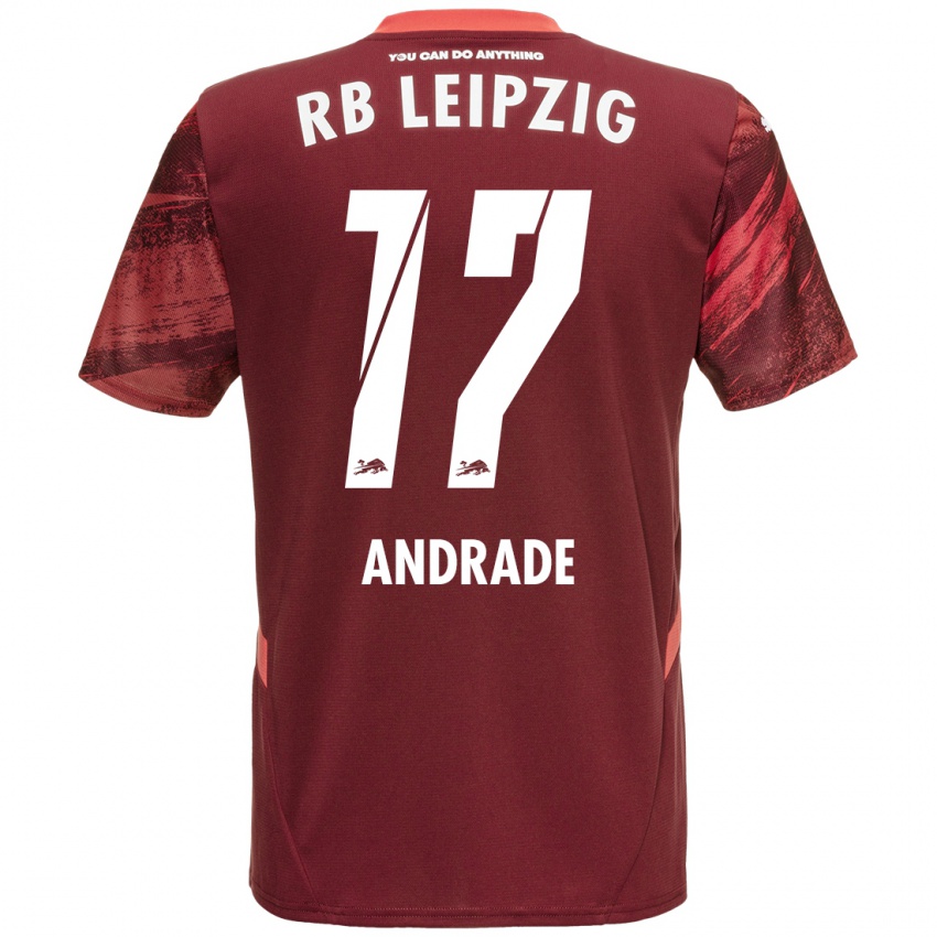 Uomo Maglia Lydia Andrade #17 Borgogna Kit Gara Away 2024/25 Maglietta