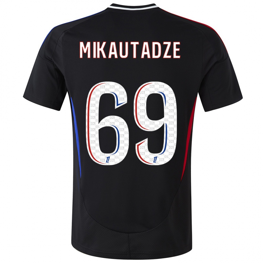 Uomo Maglia Georges Mikautadze #69 Nero Kit Gara Away 2024/25 Maglietta