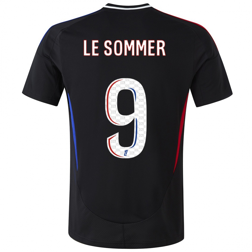 Uomo Maglia Eugenie Le Sommer #9 Nero Kit Gara Away 2024/25 Maglietta