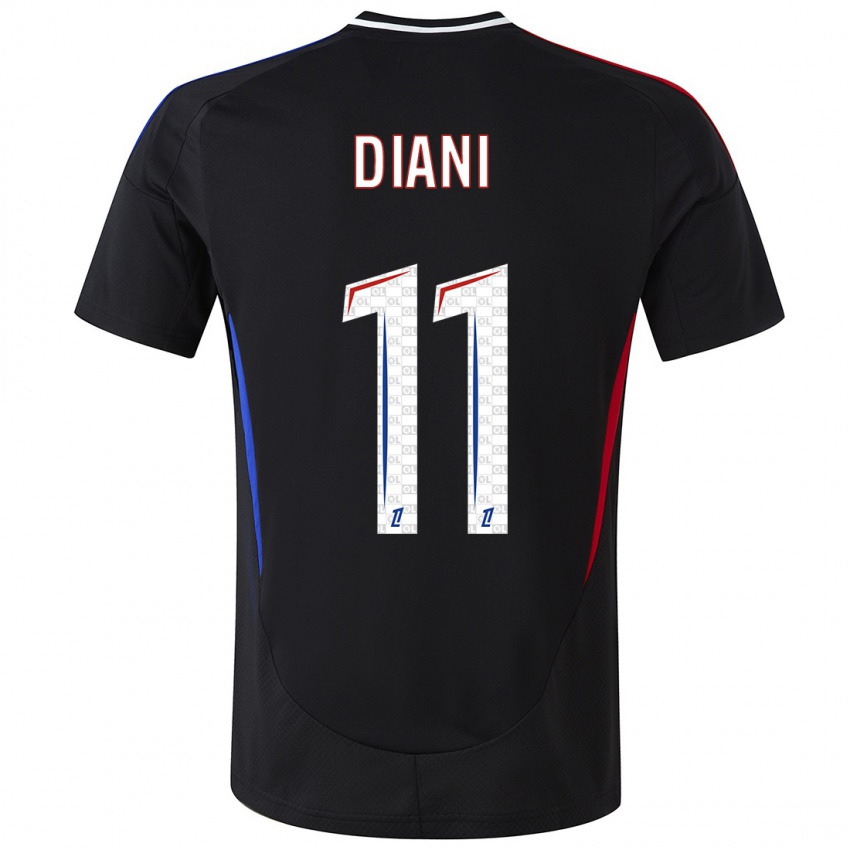 Uomo Maglia Kadidiatou Diani #11 Nero Kit Gara Away 2024/25 Maglietta