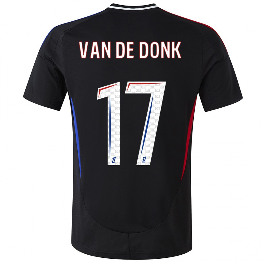 Uomo Maglia Danielle Van De Donk #17 Nero Kit Gara Away 2024/25 Maglietta