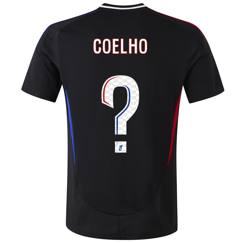 Uomo Maglia Ugo Coelho #0 Nero Kit Gara Away 2024/25 Maglietta