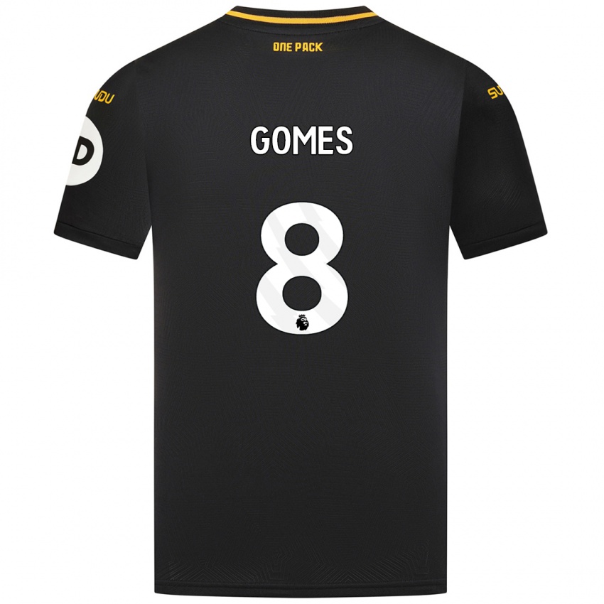 Uomo Maglia Joao Gomes #8 Nero Kit Gara Away 2024/25 Maglietta