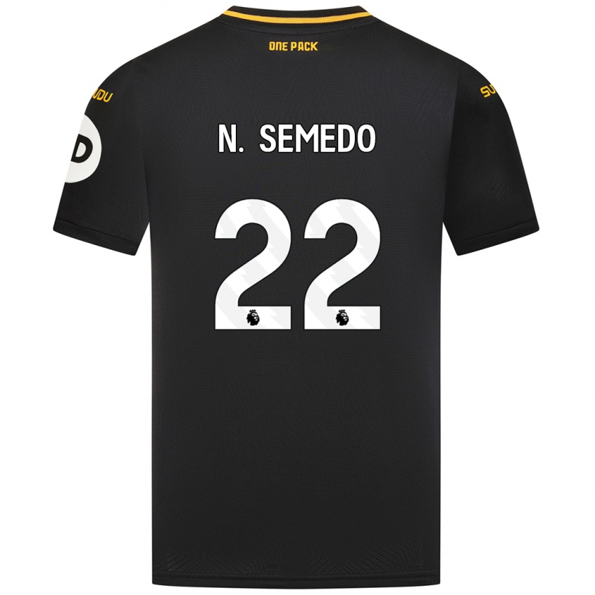 Uomo Maglia Nelson Semedo #22 Nero Kit Gara Away 2024/25 Maglietta