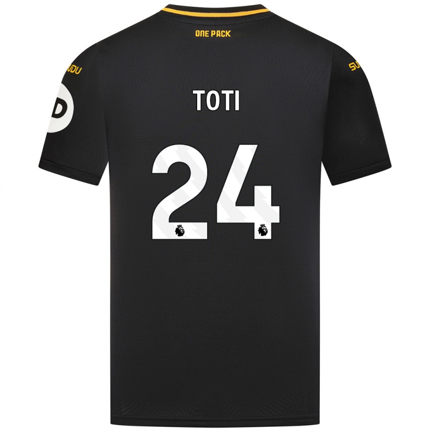 Uomo Maglia Toti #24 Nero Kit Gara Away 2024/25 Maglietta