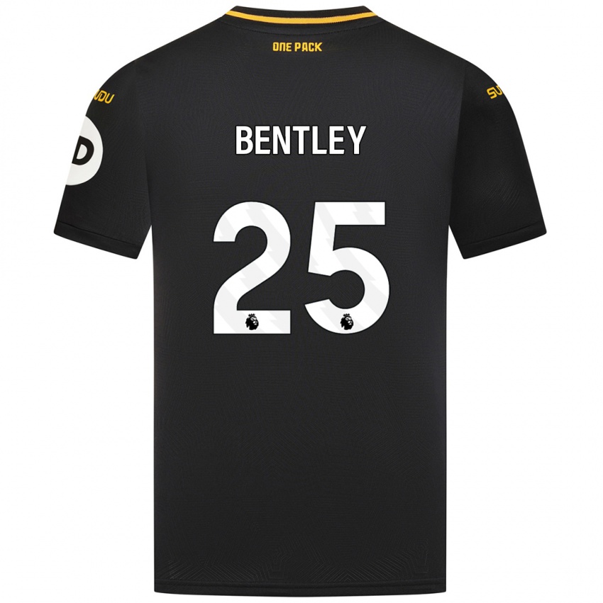 Uomo Maglia Daniel Bentley #25 Nero Kit Gara Away 2024/25 Maglietta