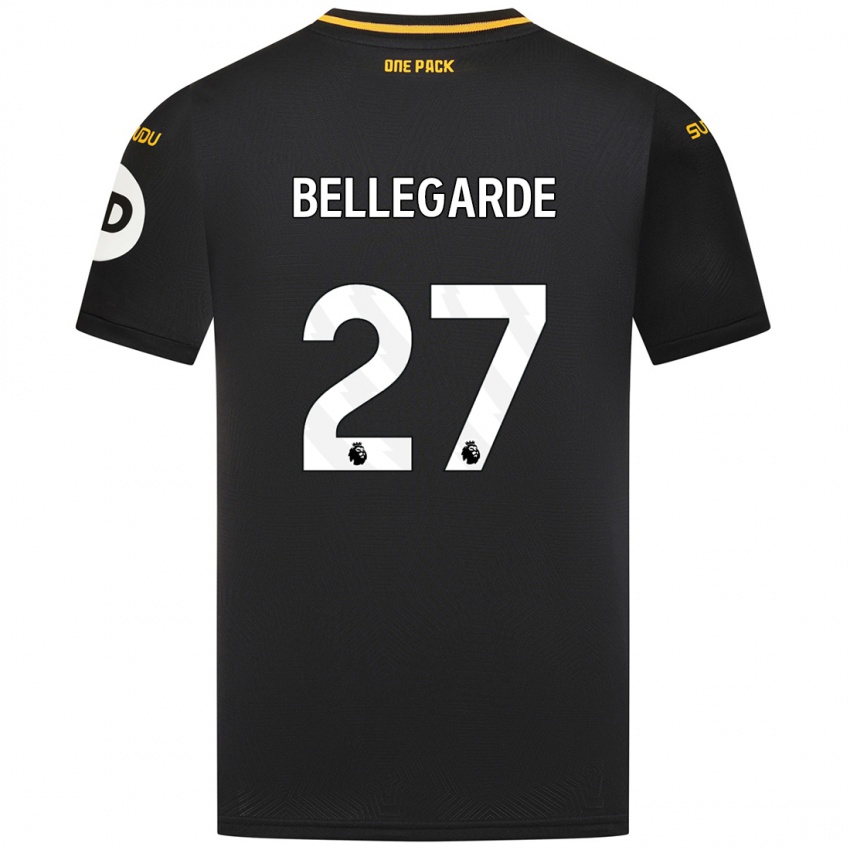 Uomo Maglia Jean-Ricner Bellegarde #27 Nero Kit Gara Away 2024/25 Maglietta