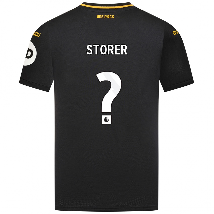 Uomo Maglia James Storer #0 Nero Kit Gara Away 2024/25 Maglietta