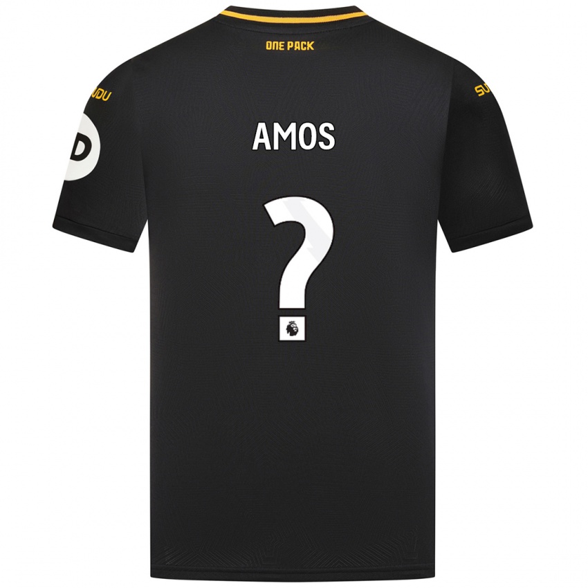 Uomo Maglia Stan Amos #0 Nero Kit Gara Away 2024/25 Maglietta