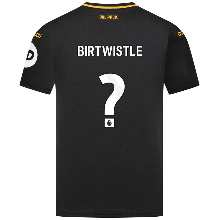 Uomo Maglia Harry Birtwistle #0 Nero Kit Gara Away 2024/25 Maglietta