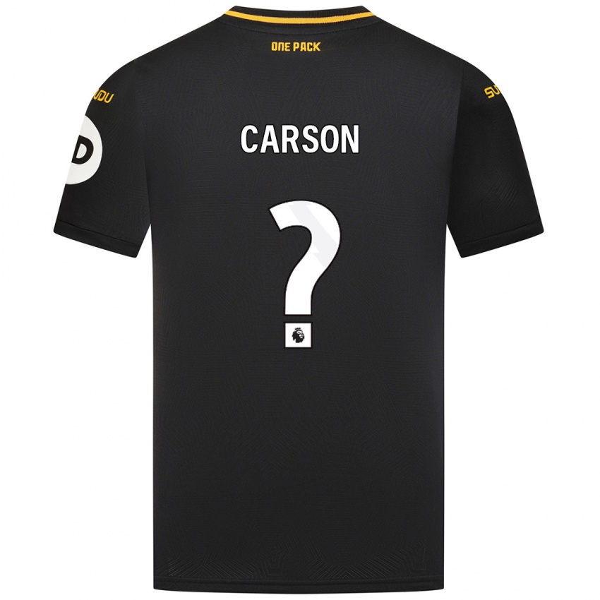 Uomo Maglia Hayden Carson #0 Nero Kit Gara Away 2024/25 Maglietta