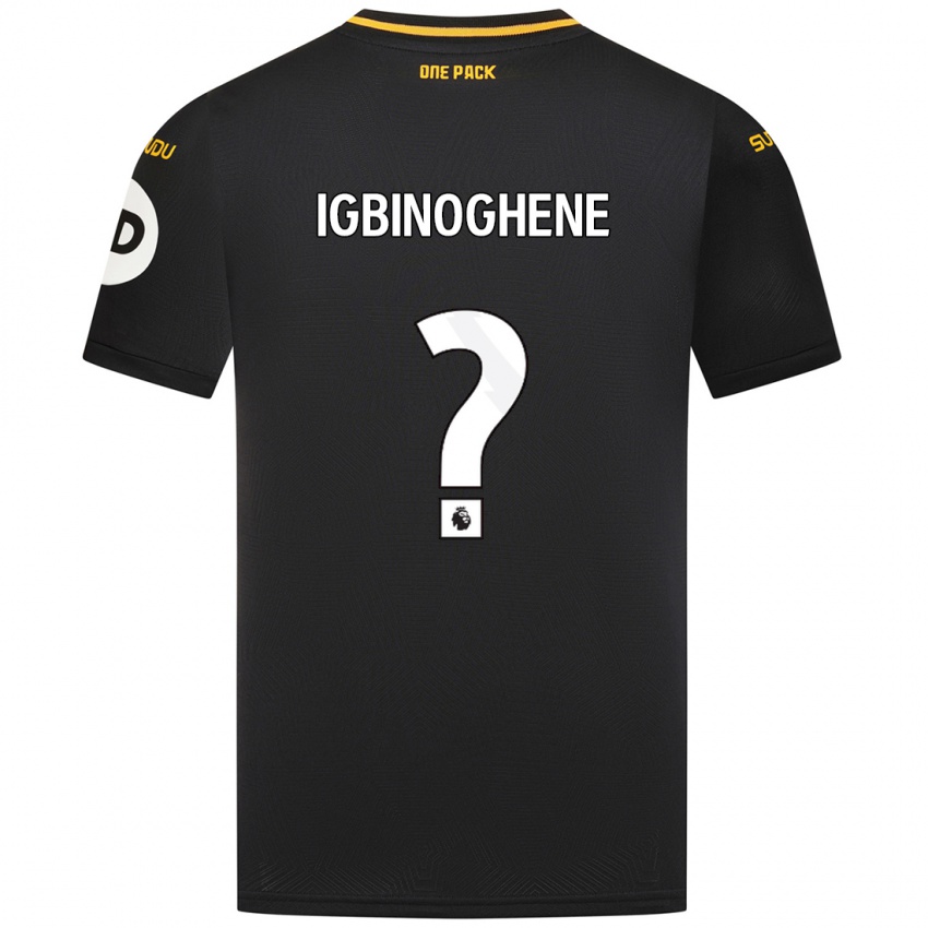 Uomo Maglia Testimony Igbinoghene #0 Nero Kit Gara Away 2024/25 Maglietta