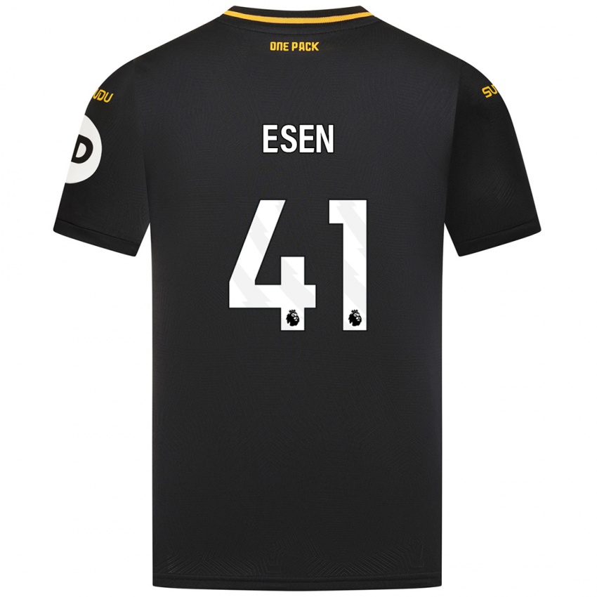 Uomo Maglia Josh Esen #41 Nero Kit Gara Away 2024/25 Maglietta