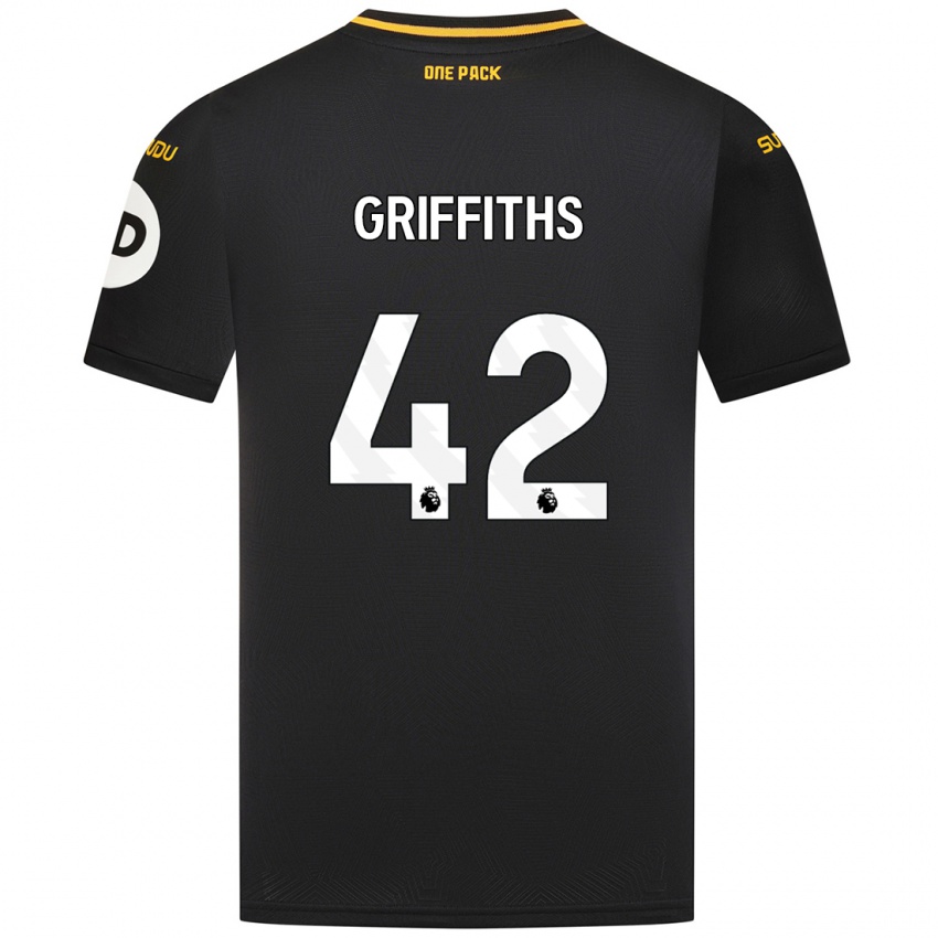 Uomo Maglia Harvey Griffiths #42 Nero Kit Gara Away 2024/25 Maglietta