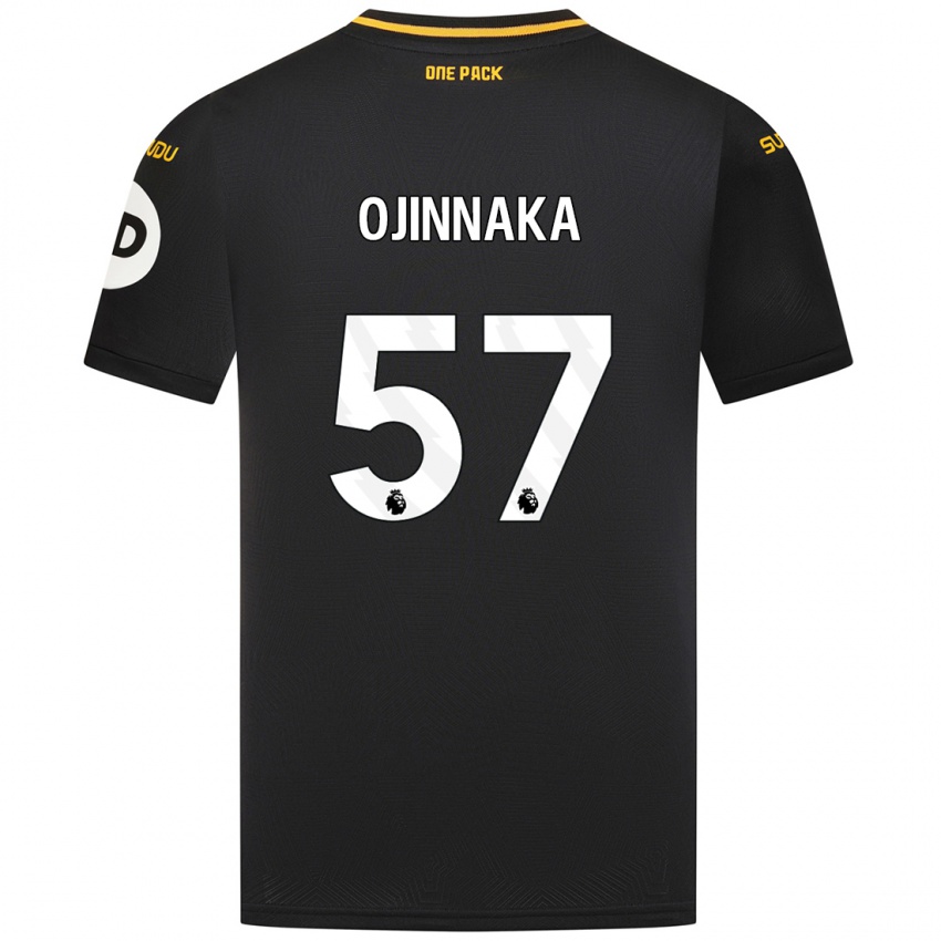 Uomo Maglia Temple Ojinnaka #57 Nero Kit Gara Away 2024/25 Maglietta