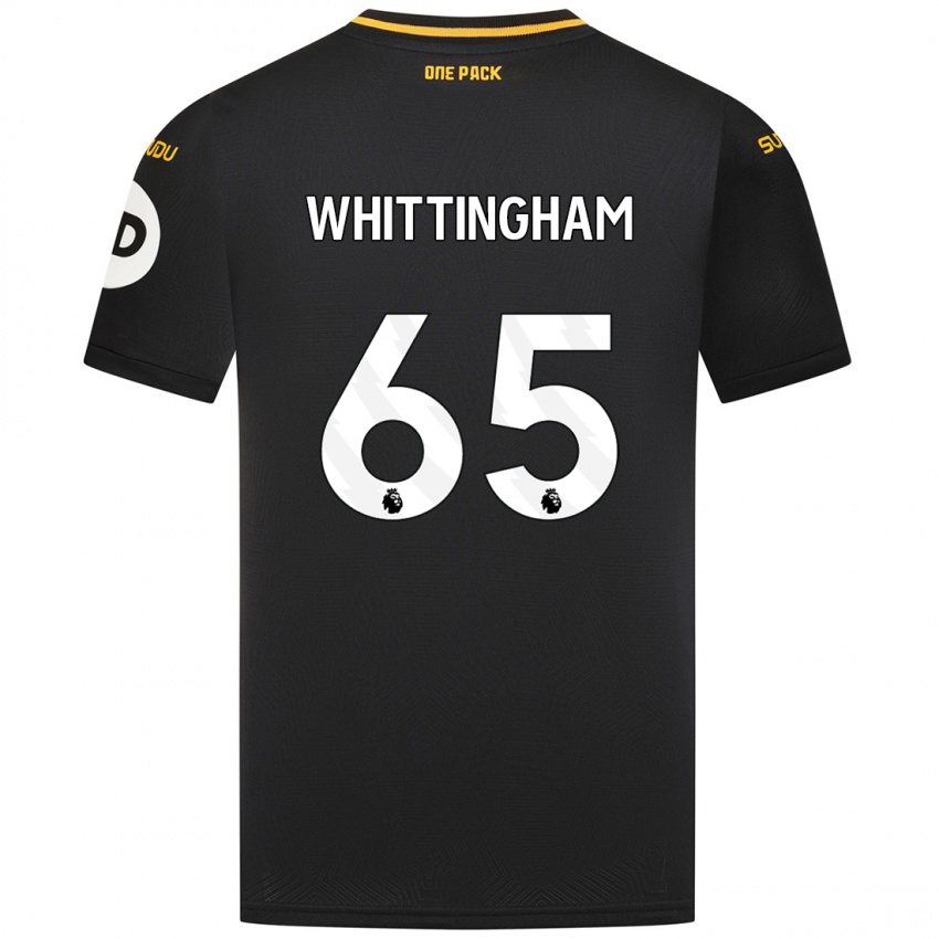 Uomo Maglia Matthew Whittingham #65 Nero Kit Gara Away 2024/25 Maglietta