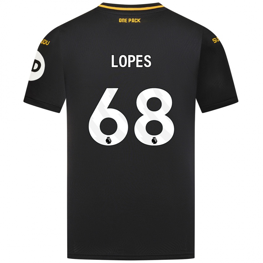 Uomo Maglia Leo Lopes #68 Nero Kit Gara Away 2024/25 Maglietta