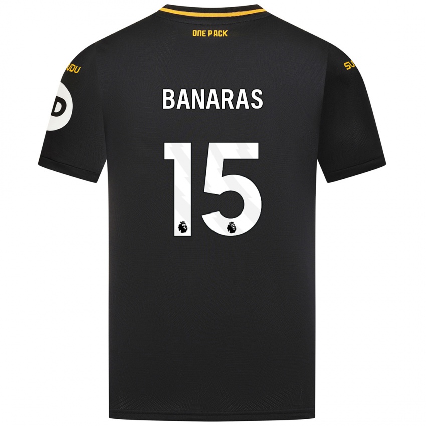 Uomo Maglia Layla Banaras #15 Nero Kit Gara Away 2024/25 Maglietta