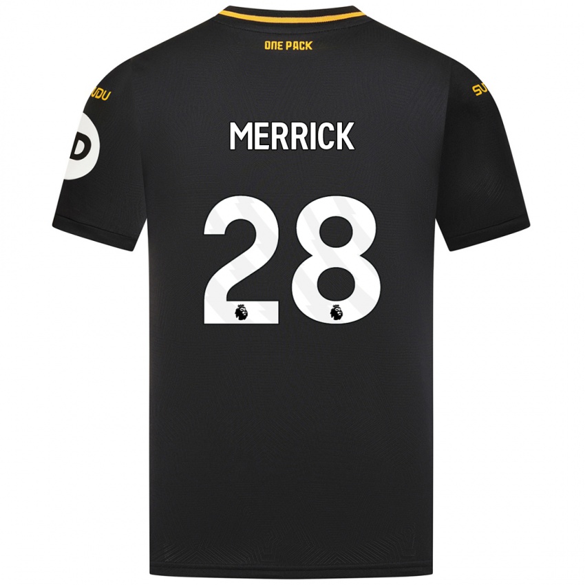 Uomo Maglia Beth Merrick #28 Nero Kit Gara Away 2024/25 Maglietta