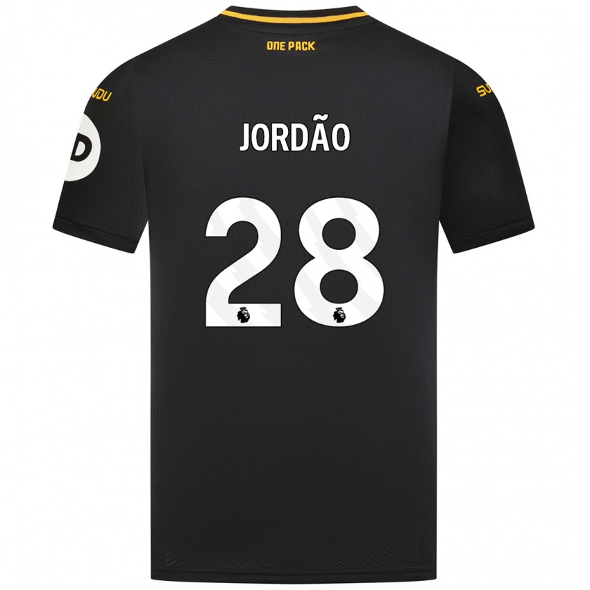 Uomo Maglia Bruno Jordao #28 Nero Kit Gara Away 2024/25 Maglietta