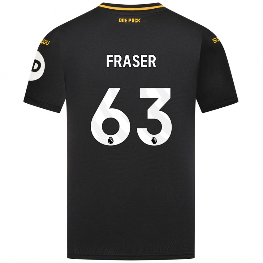 Uomo Maglia Nathan Fraser #63 Nero Kit Gara Away 2024/25 Maglietta