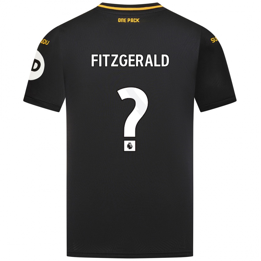 Uomo Maglia Kyle Fitzgerald #0 Nero Kit Gara Away 2024/25 Maglietta