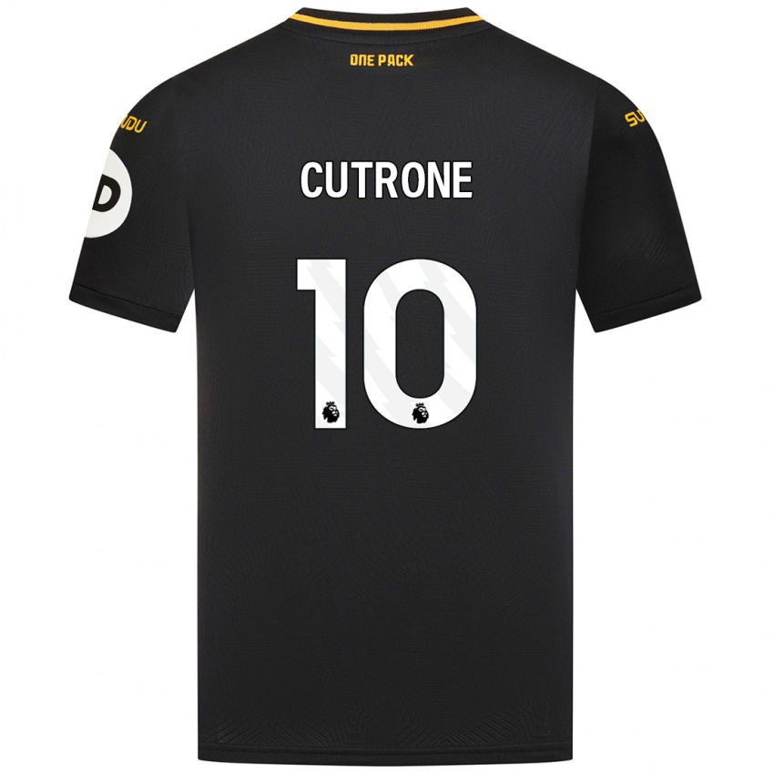 Uomo Maglia Patrick Cutrone #10 Nero Kit Gara Away 2024/25 Maglietta