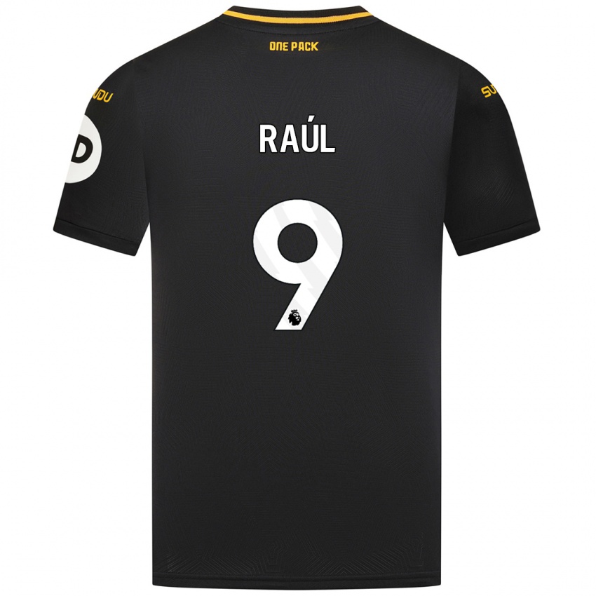 Uomo Maglia Raul Jimenez #9 Nero Kit Gara Away 2024/25 Maglietta