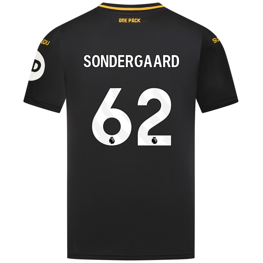 Uomo Maglia Andreas Sondergaard #62 Nero Kit Gara Away 2024/25 Maglietta