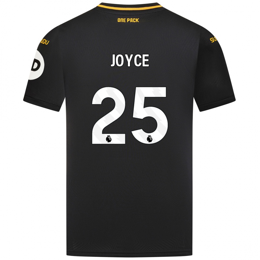 Uomo Maglia Leonie Joyce #25 Nero Kit Gara Away 2024/25 Maglietta