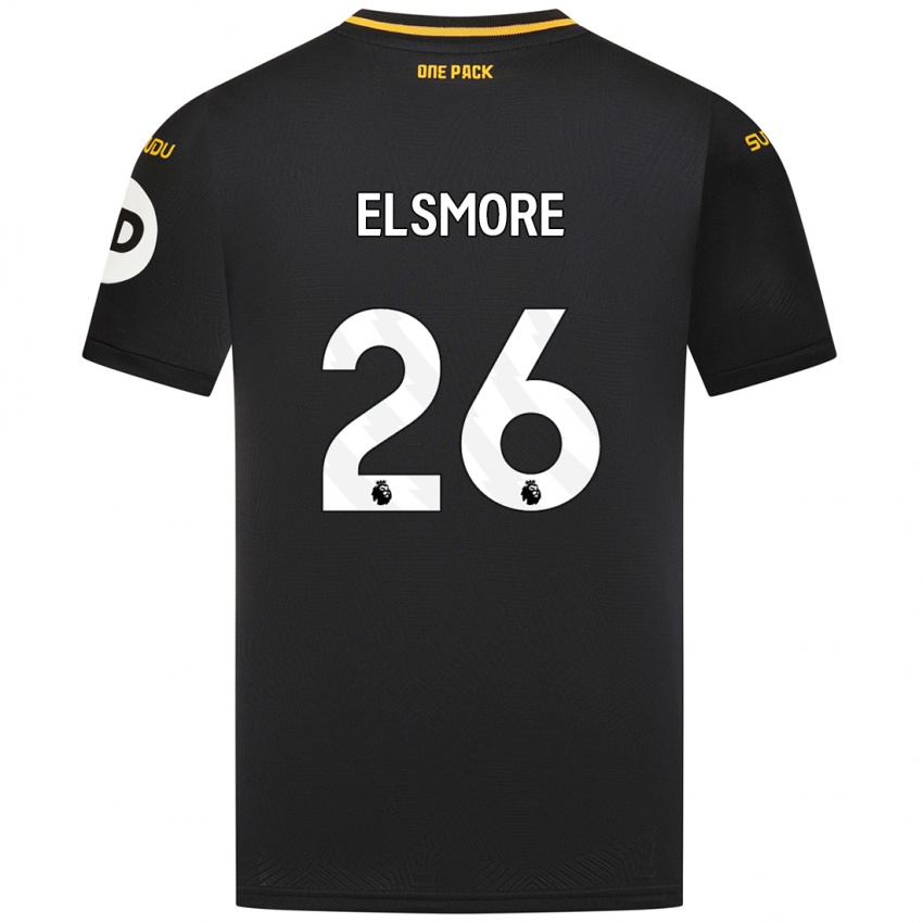 Uomo Maglia Ria Elsmore #26 Nero Kit Gara Away 2024/25 Maglietta