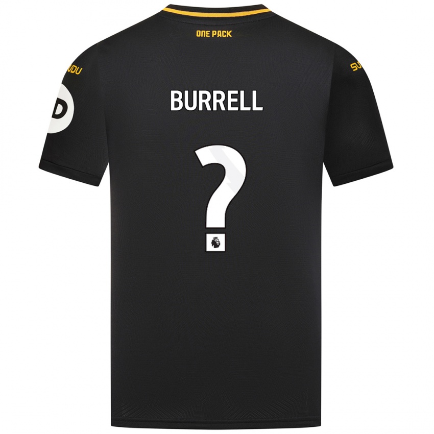 Uomo Maglia Ackeme Francis-Burrell #0 Nero Kit Gara Away 2024/25 Maglietta