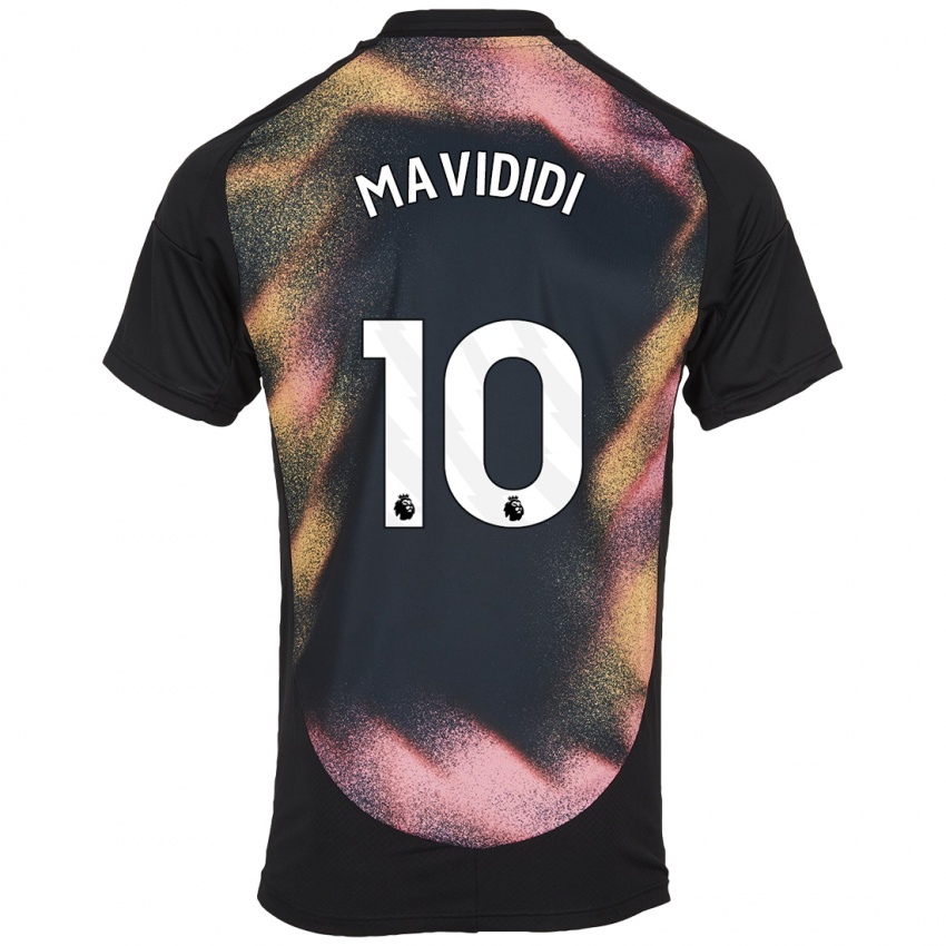 Uomo Maglia Stephy Mavididi #10 Nero Bianco Kit Gara Away 2024/25 Maglietta