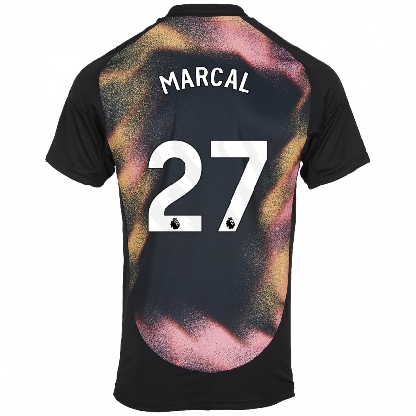 Uomo Maglia Wanya Marçal #27 Nero Bianco Kit Gara Away 2024/25 Maglietta