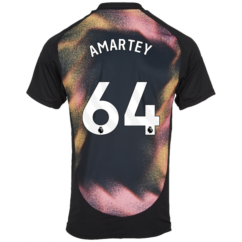 Uomo Maglia Bobby Amartey #64 Nero Bianco Kit Gara Away 2024/25 Maglietta