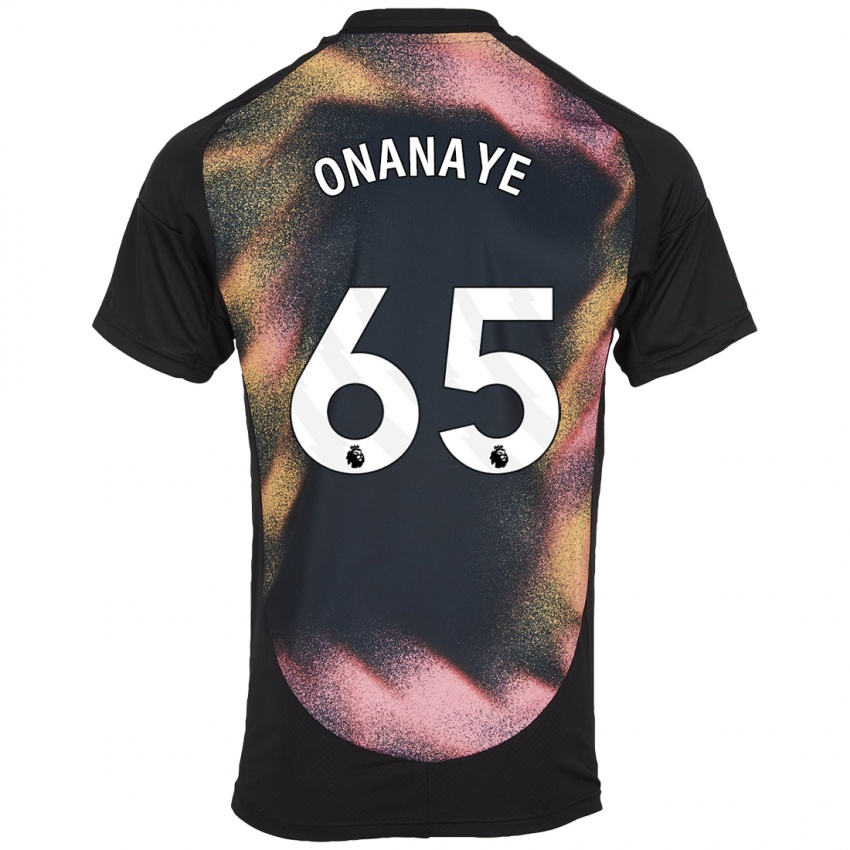 Uomo Maglia Toby Onanaye #65 Nero Bianco Kit Gara Away 2024/25 Maglietta