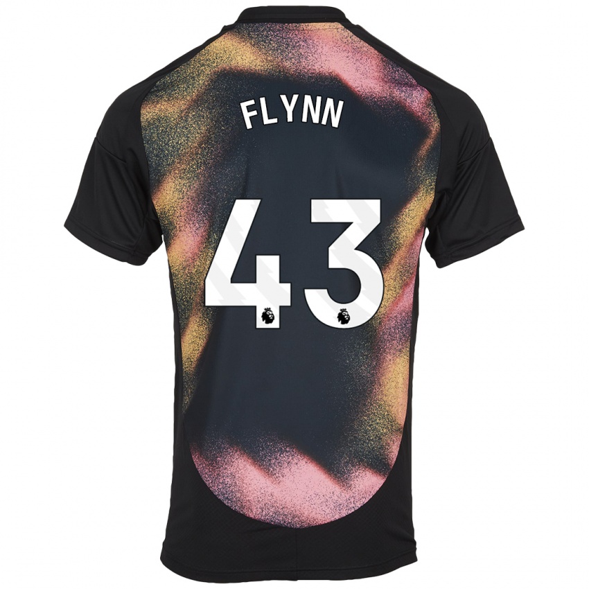 Uomo Maglia Shane Flynn #43 Nero Bianco Kit Gara Away 2024/25 Maglietta