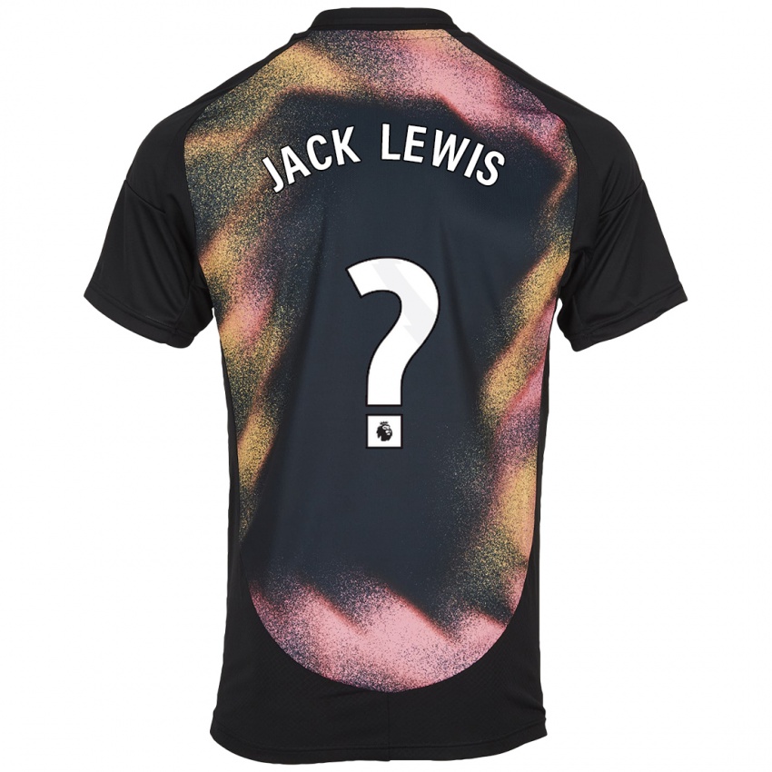 Uomo Maglia Jack Lewis #0 Nero Bianco Kit Gara Away 2024/25 Maglietta