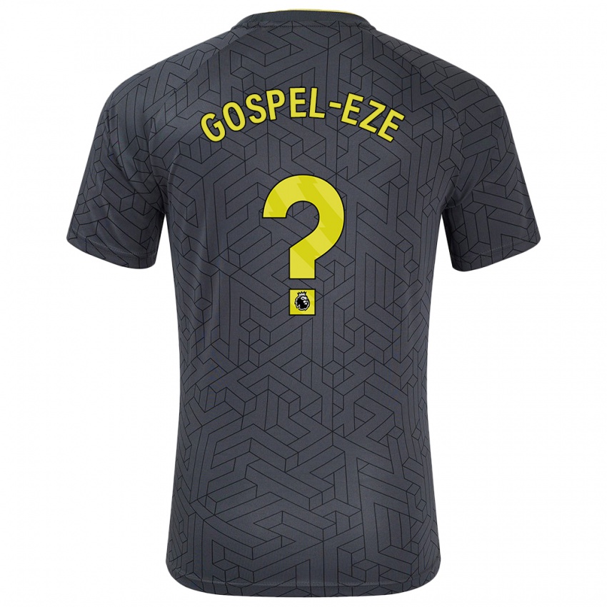 Uomo Maglia Goodness Gospel-Eze #0 Nero Giallo Kit Gara Away 2024/25 Maglietta