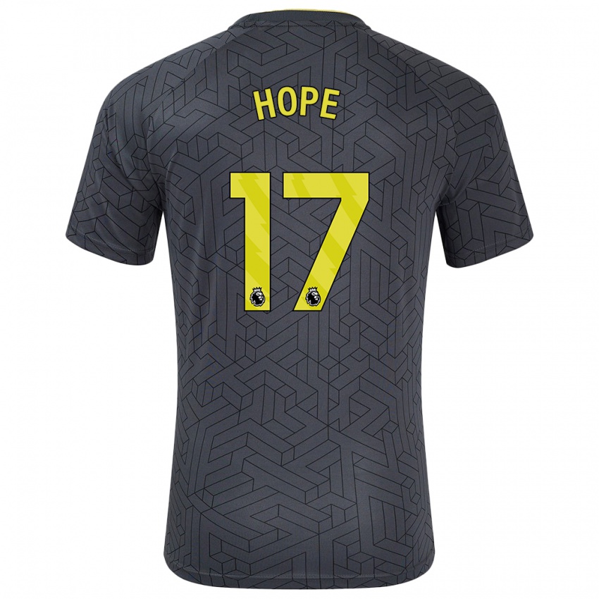 Uomo Maglia Lucy Hope #17 Nero Giallo Kit Gara Away 2024/25 Maglietta