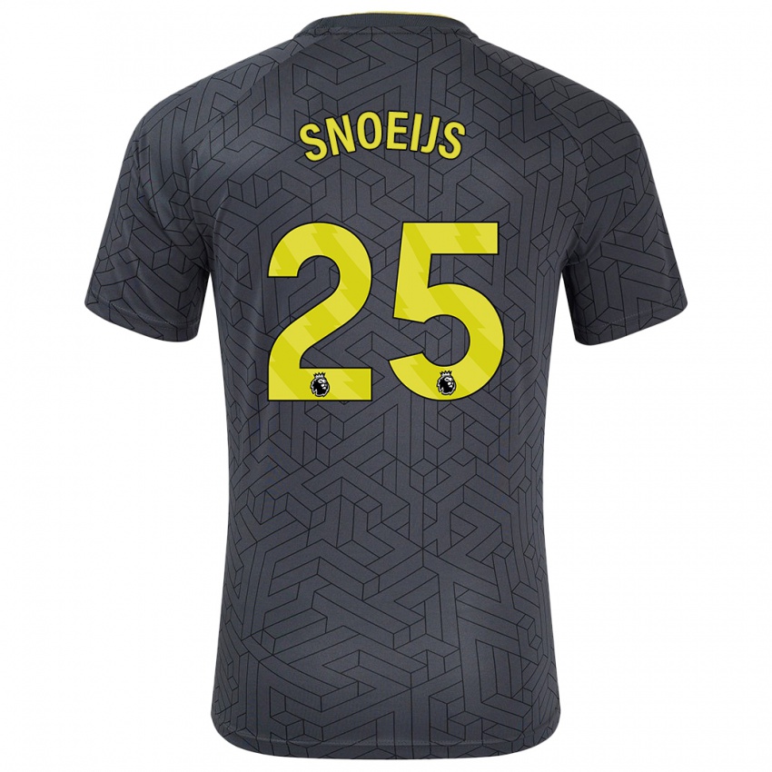 Uomo Maglia Katja Snoeijs #25 Nero Giallo Kit Gara Away 2024/25 Maglietta