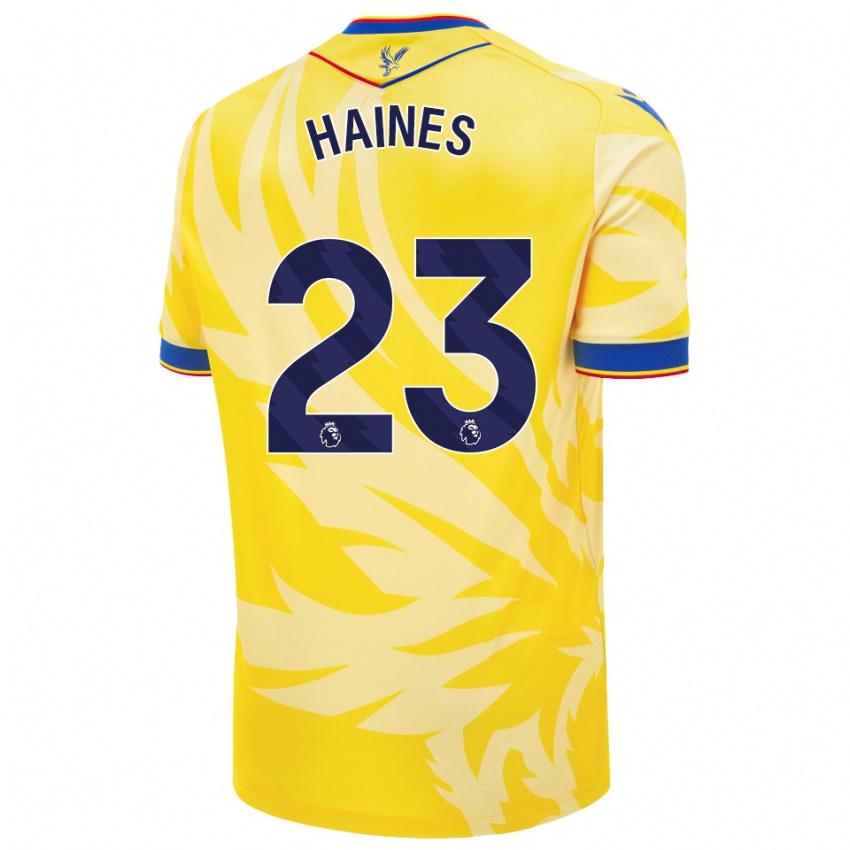 Uomo Maglia Coral-Jade Haines #23 Giallo Kit Gara Away 2024/25 Maglietta