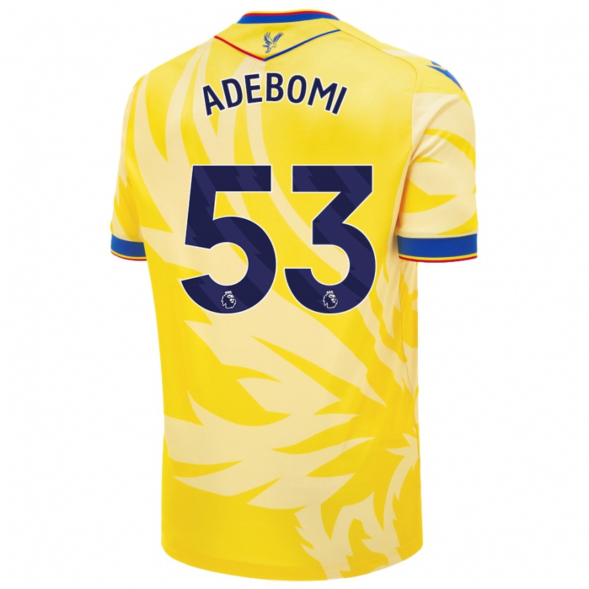 Uomo Maglia Ademola Ola-Adebomi #53 Giallo Kit Gara Away 2024/25 Maglietta