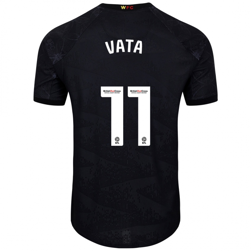 Uomo Maglia Rocco Vata #11 Nero Bianco Kit Gara Away 2024/25 Maglietta