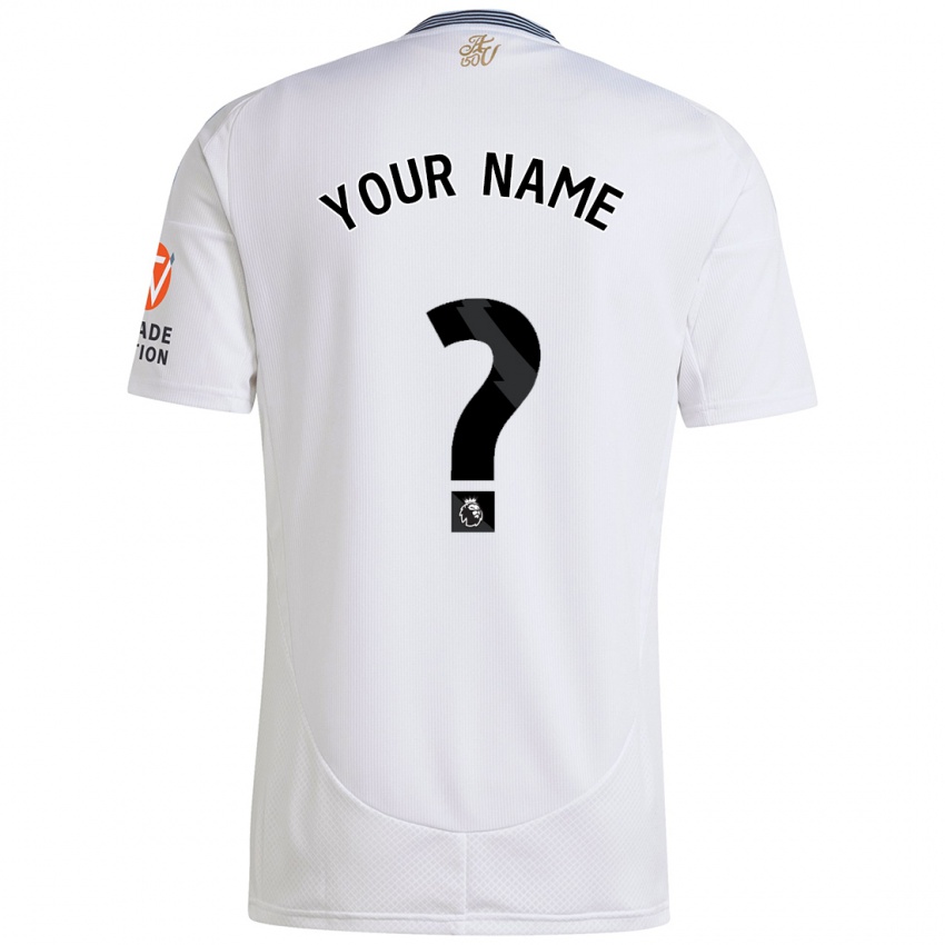 Uomo Maglia Il Tuo Nome #0 Bianco Kit Gara Away 2024/25 Maglietta