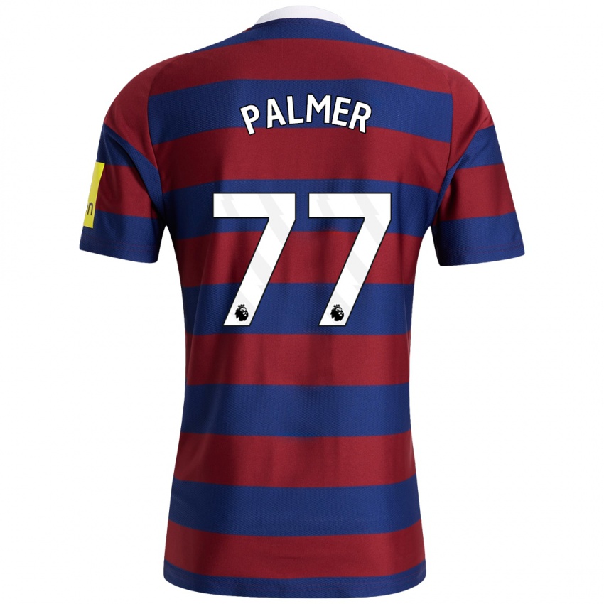 Uomo Maglia Darren Palmer #77 Borgogna Blu Navy Kit Gara Away 2024/25 Maglietta