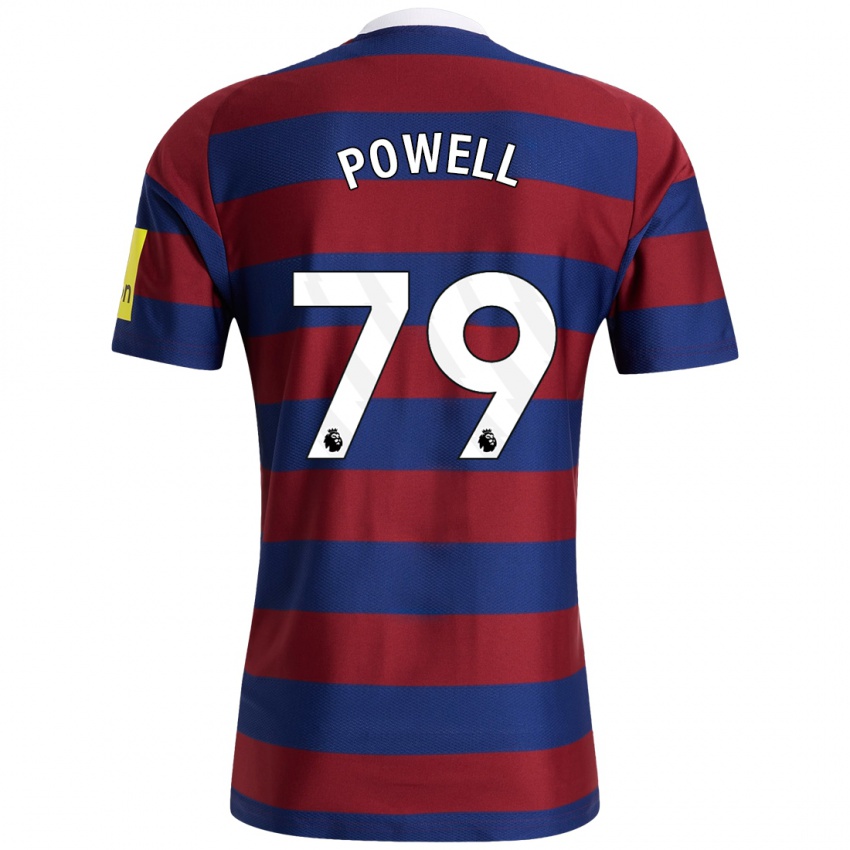 Uomo Maglia Rory Powell #79 Borgogna Blu Navy Kit Gara Away 2024/25 Maglietta