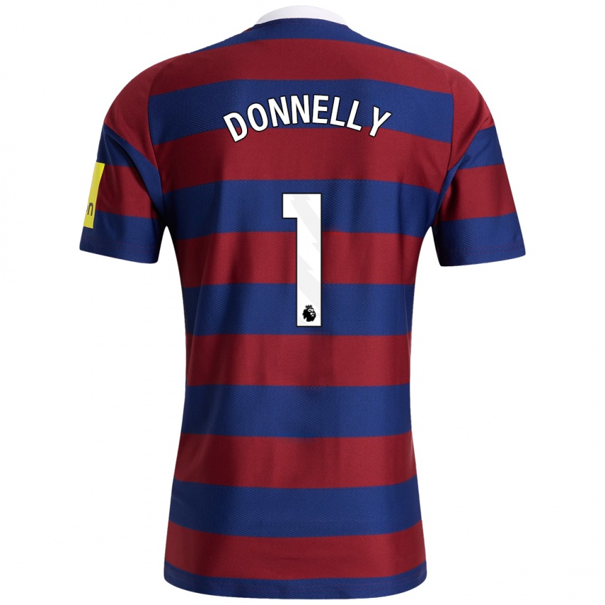 Uomo Maglia Grace Donnelly #1 Borgogna Blu Navy Kit Gara Away 2024/25 Maglietta