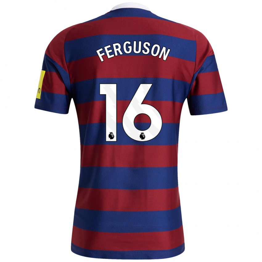 Uomo Maglia Becky Ferguson #16 Borgogna Blu Navy Kit Gara Away 2024/25 Maglietta